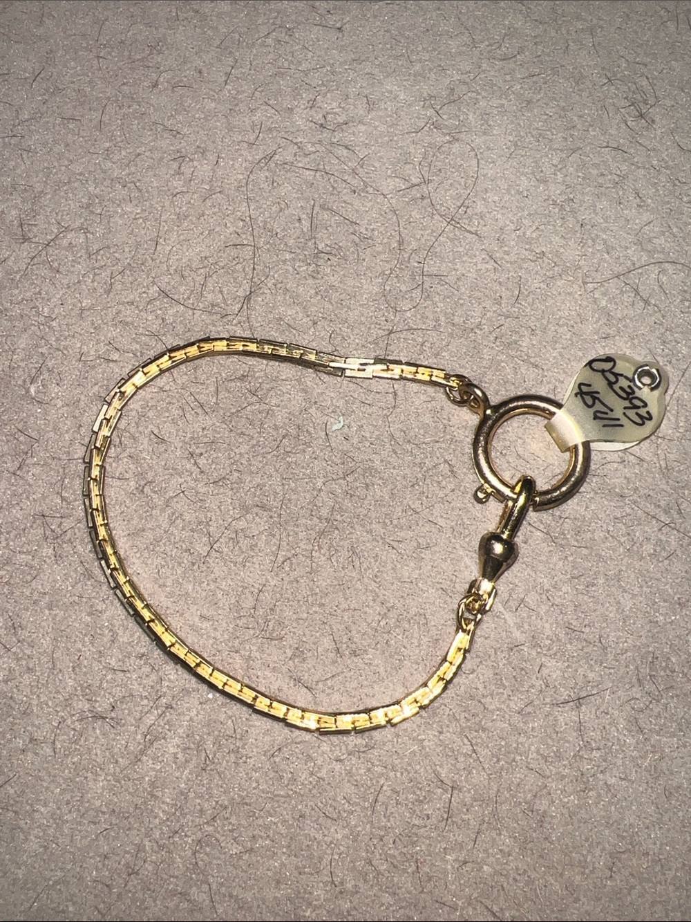 Gold tone vintage pocket watch holder with Spring Ring Closure, rare item!